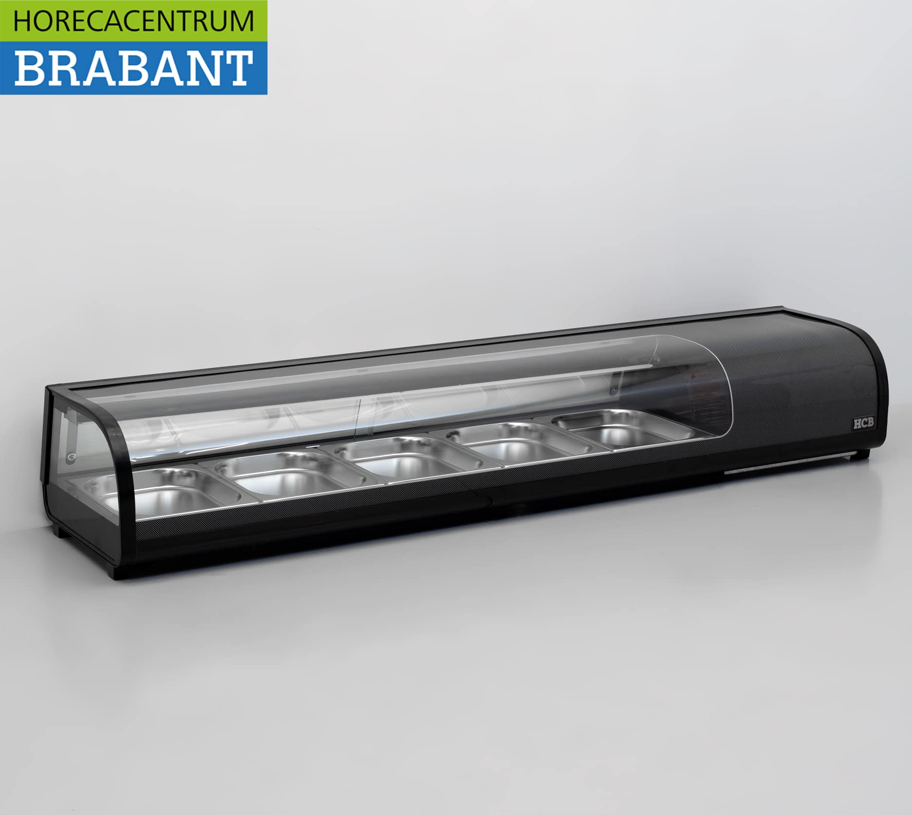 HCB Sushivitrine Tapasvitrine Opzet koelvitrine 5 x 1/2 GN 180 cm 230V Horeca - Afbeelding 3