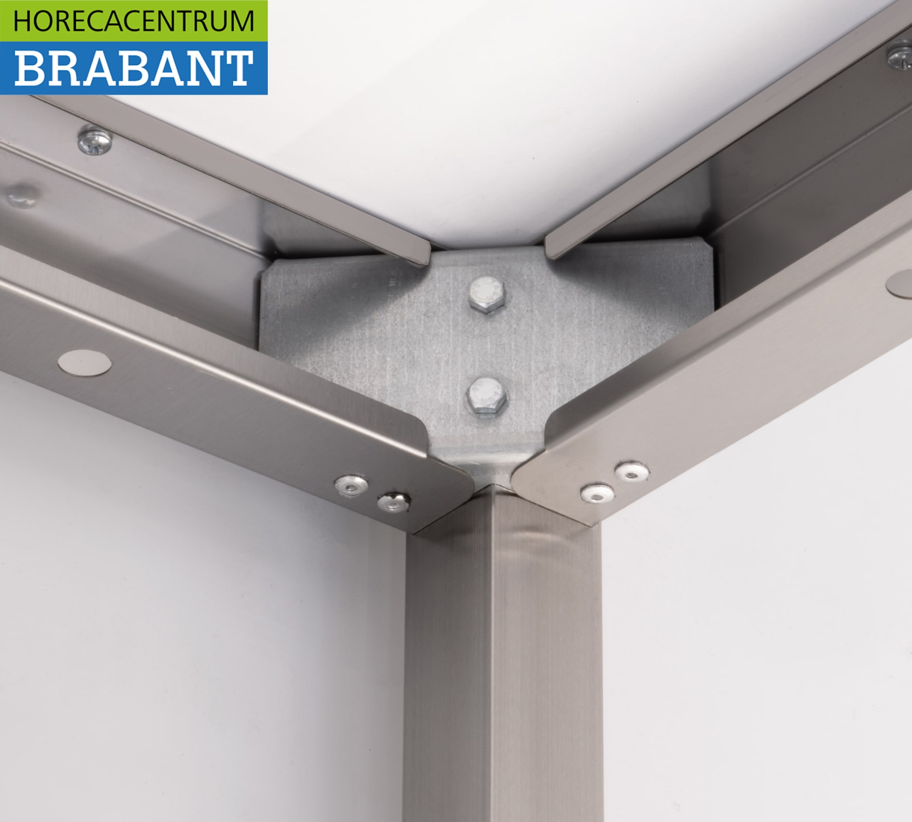 HCB RVS Spoeltafel dubbele spoelbakken Premium-line Gelast model 180 cm Horeca - Afbeelding 8