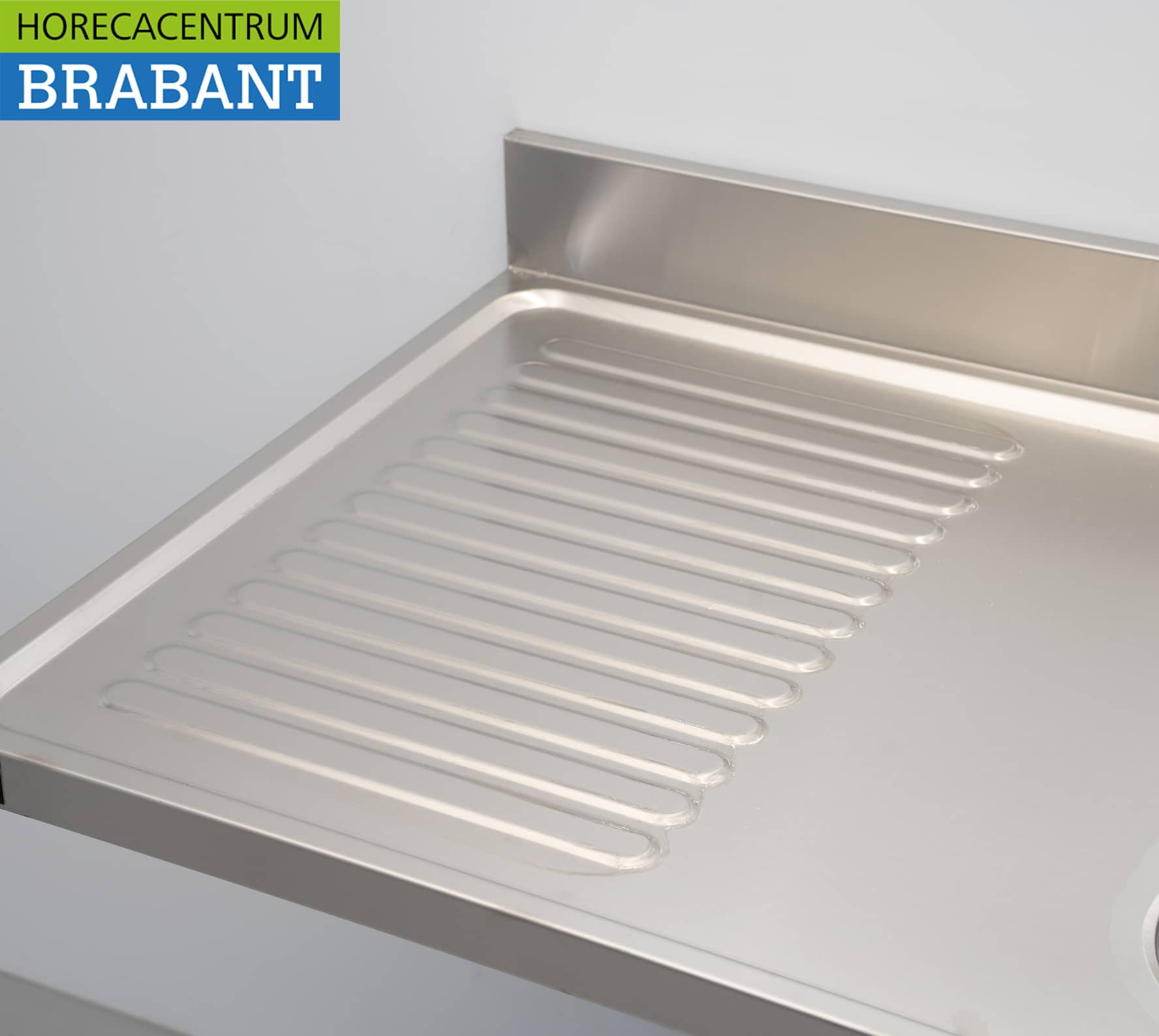 HCB RVS Spoeltafel dubbele spoelbakken Premium-line 200 cm Horeca - Afbeelding 4