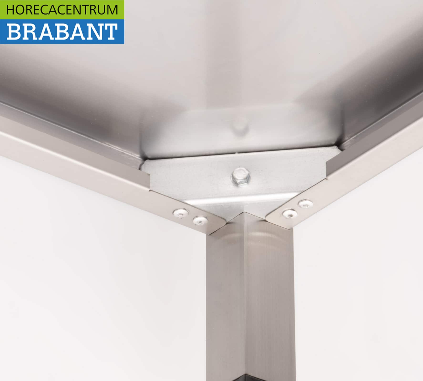 HCB RVS Spoeltafel dubbele spoelbakken Premium-line 200 cm Horeca - Afbeelding 6
