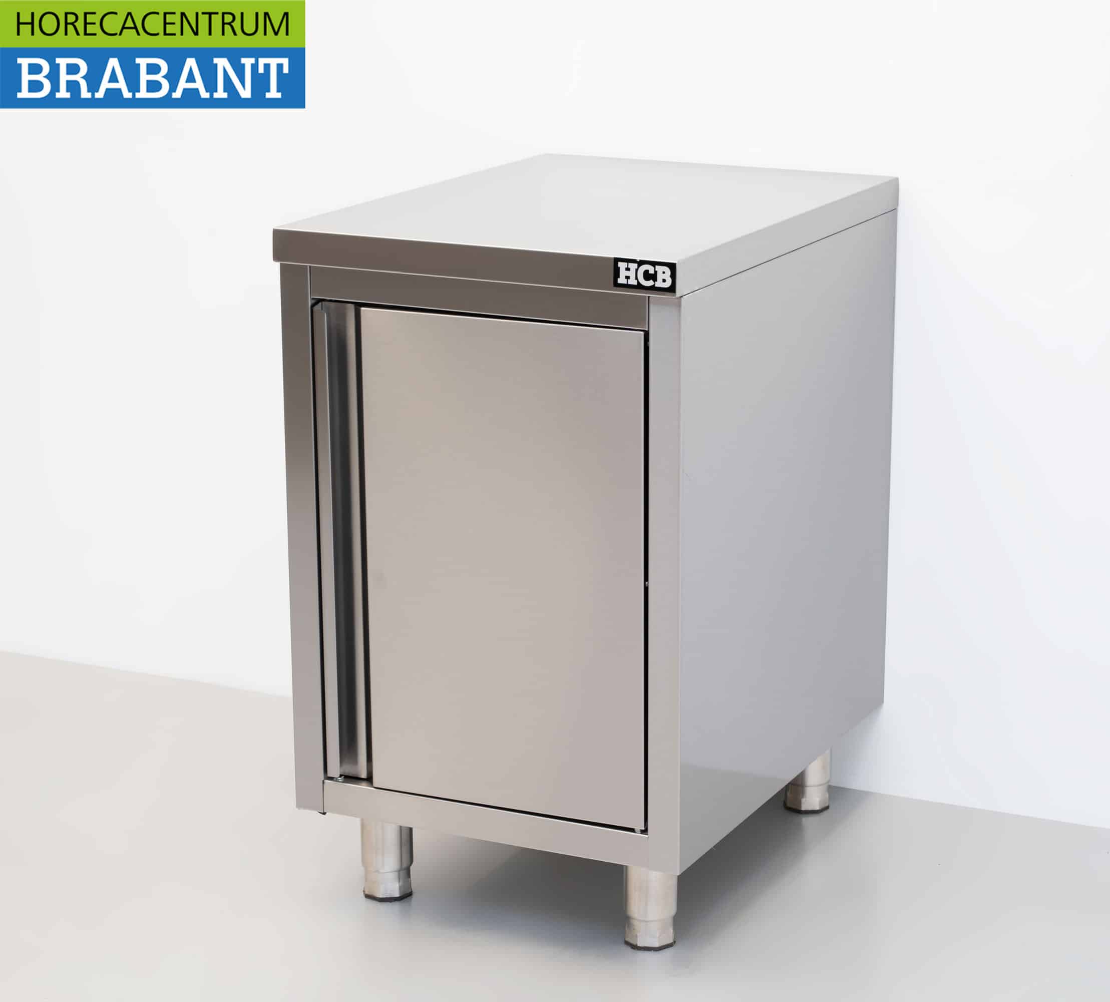 HCB RVS Werkkast Kast 1 deur Premium-line 50 cm Horeca - Afbeelding 2