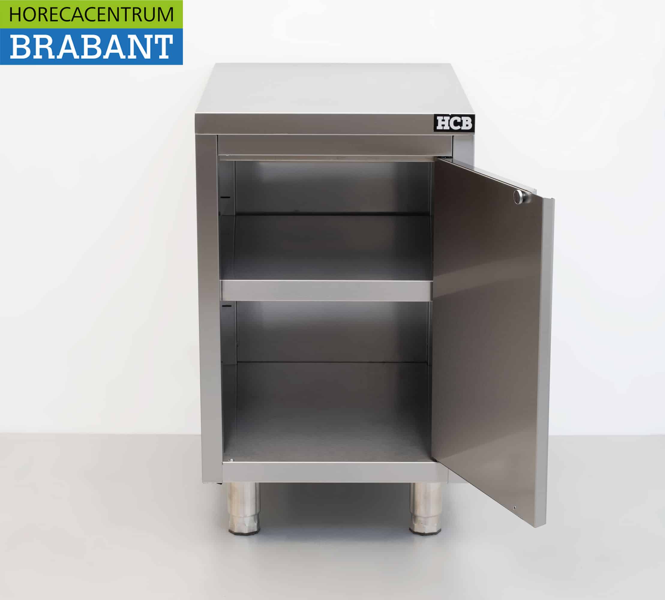 HCB RVS Werkkast Kast 1 deur Premium-line 50 cm Horeca - Afbeelding 4