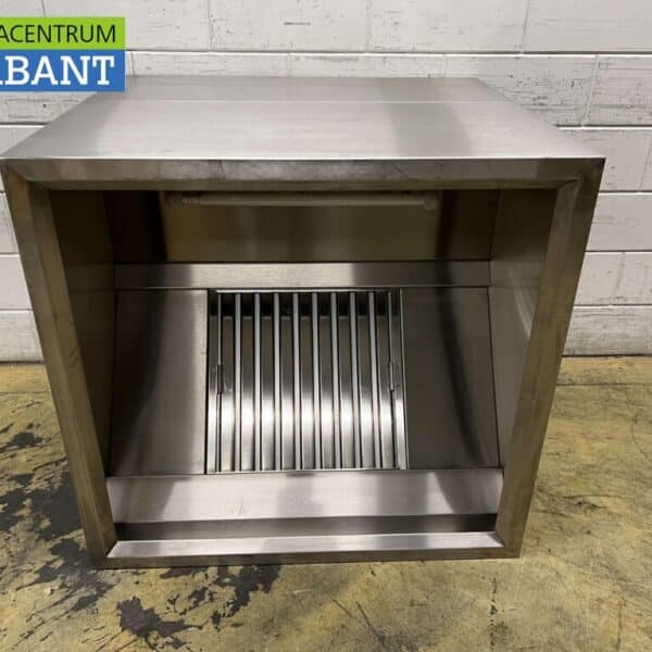 RVS Afzuigkap Dampkap met lamellen filters 100 x 95 cm Doos model Horeca
