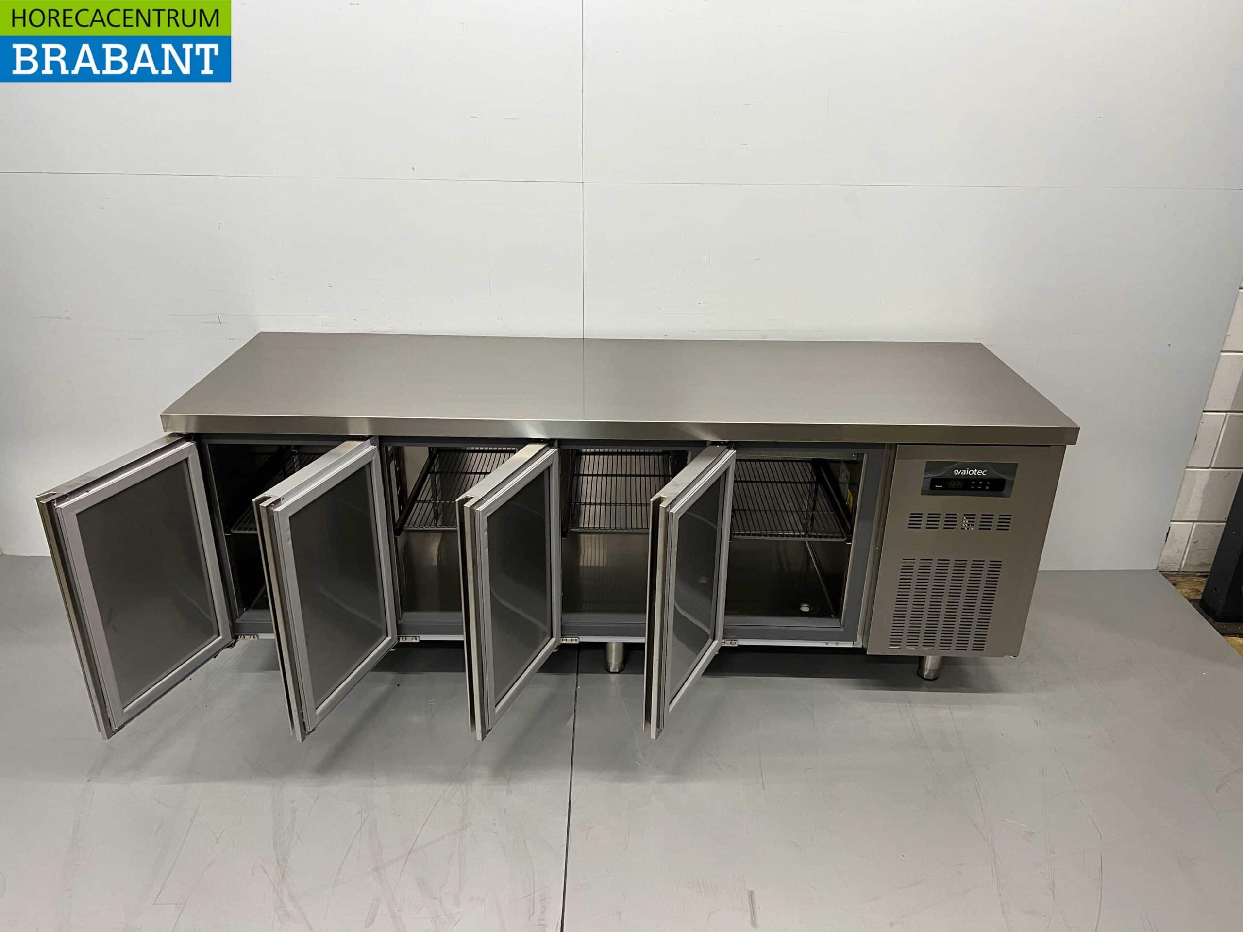 RVS Coreco Premium koelwerkbank 4 deuren 1/1 gastronorm 224,5 cm Horeca - Afbeelding 4