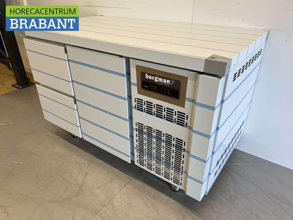 RVS Coreco Premium koelwerkbank 2 laden en 1 deur 1/1 gastronorm 134,5 cm Horeca - Afbeelding 2