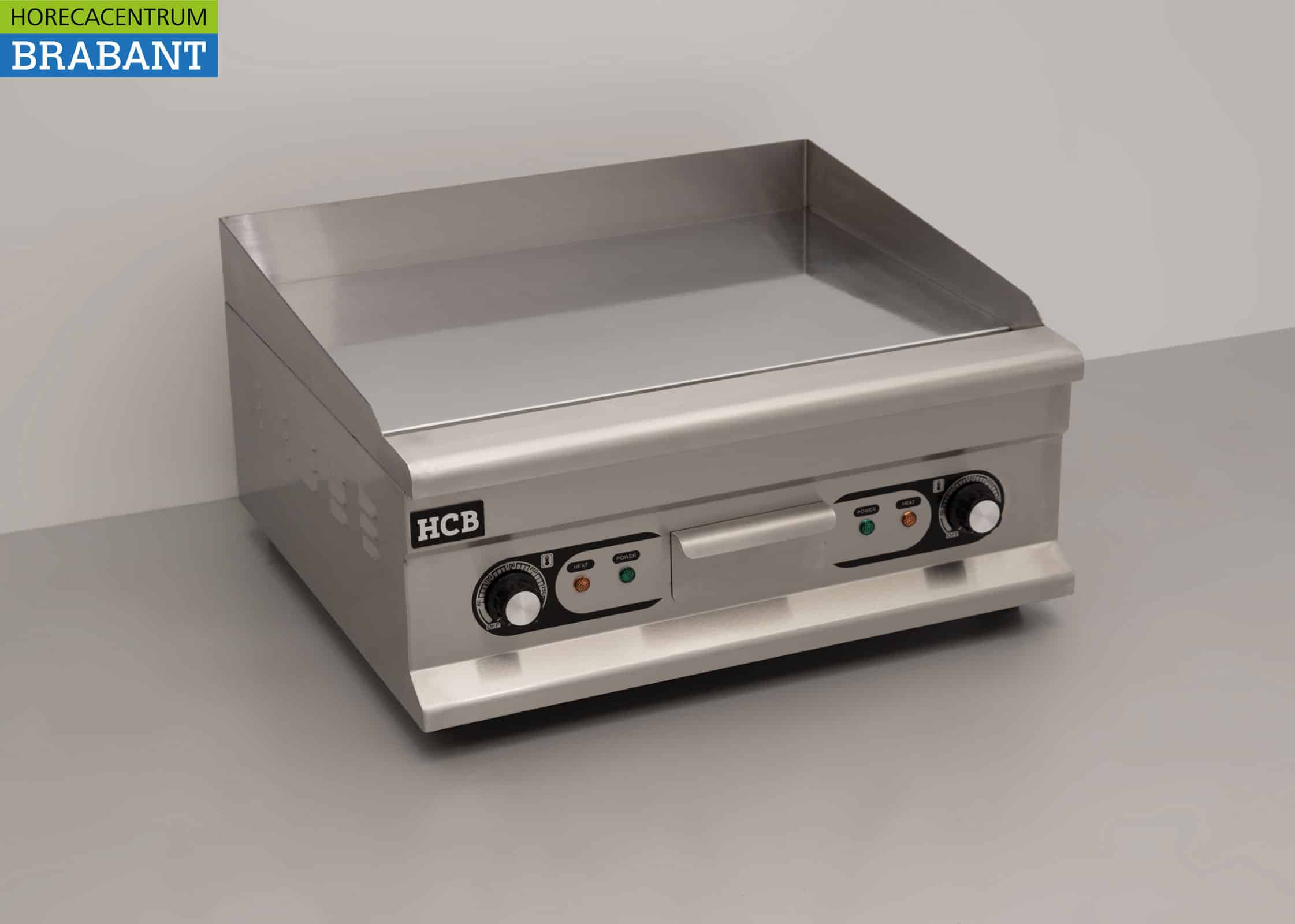 HCB RVS Spiegel Grillplaat Bakplaat Chroom bakplaat 60 cm 400V Horeca - Afbeelding 3
