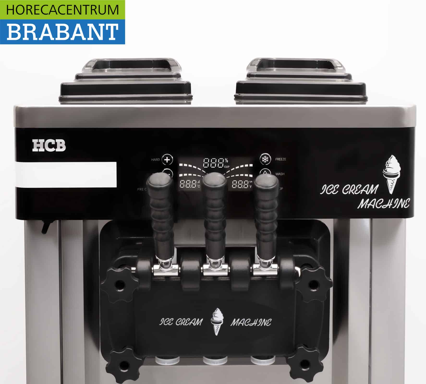HCB RVS Verrijdbare softijsmachine 2 smaken 230V Horeca - Afbeelding 4