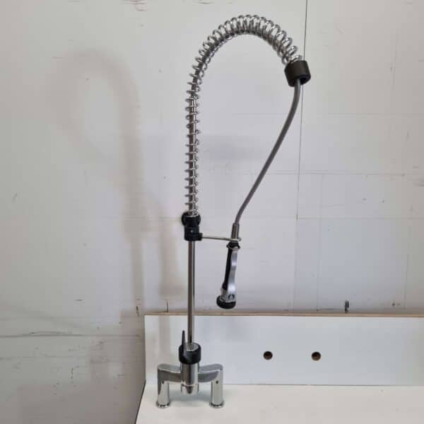 Monolith Voorspoeldouche Spoelkraan Elleboogbediening Handsfree Dubbel gat Horeca