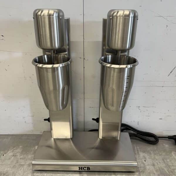 HCB RVS Dubbele Milkshaker Milk shaker Milkshakemixer 2 x 750 ml 230V Horeca