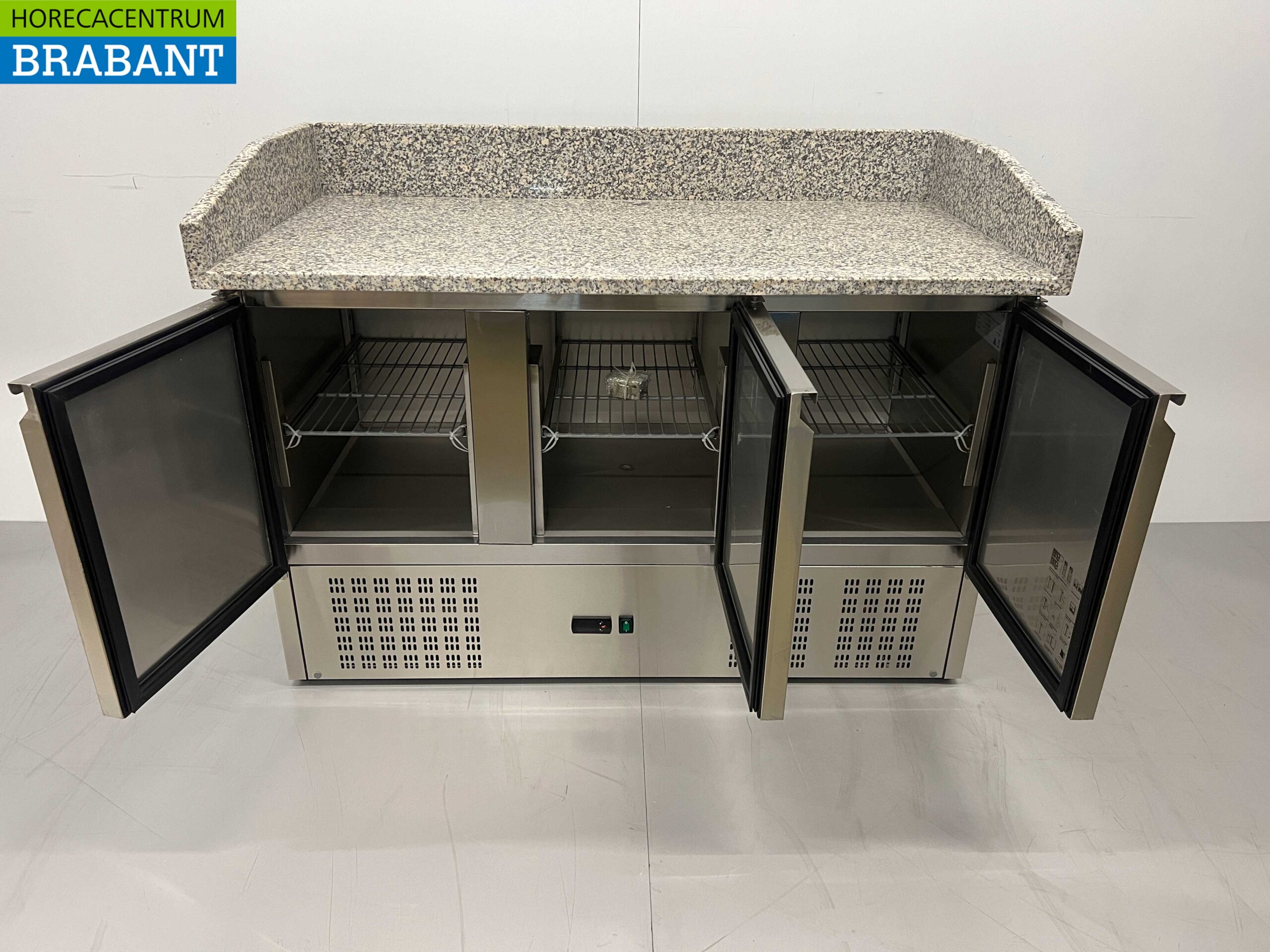 HCB RVS Pizzawerkbank Pizzatafel Saladette 140 cm 230V Horeca - Afbeelding 4