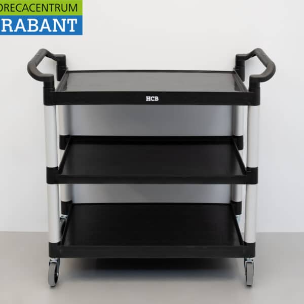 HCB Kunststof serveerwagen serveertrolley 3 lagen 102 cm Horeca