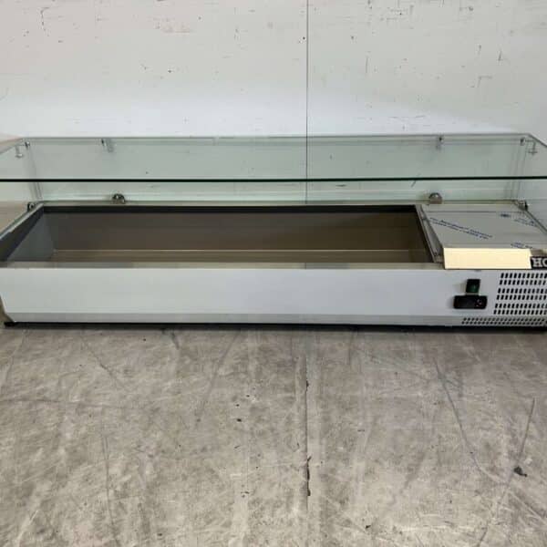 HCB RVS Opzetvitrine Opzet koelvitrine saladiere 5 x 1/3 en 1 x 1/2 GN 150 cm Horeca