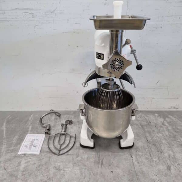 HCB RVS Planeetmenger Menger met gehaktmolen 20 liter 230V Slagerij Bakkerij Horeca