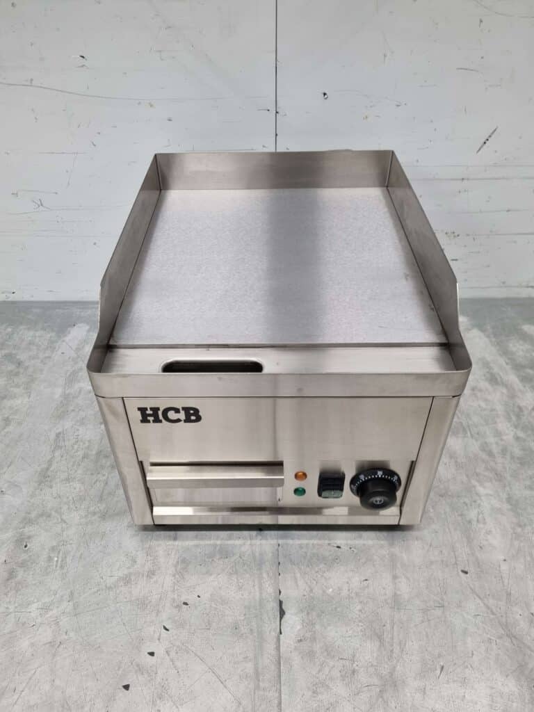 HCB RVS Bakplaat Grillplaat 36 cm 3 kW 230V Horeca