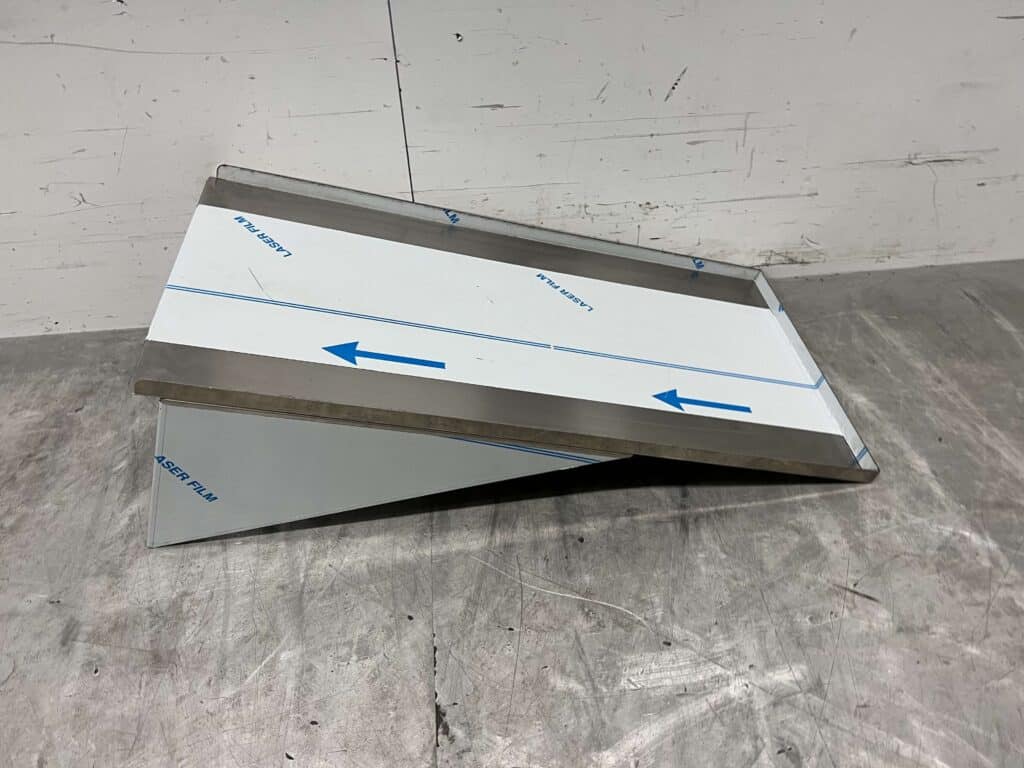 RVS Aanvoerplaat Uitlekplaat Giorik friteuse oliebollenfriteuse visfriteuse 77 cm Horeca