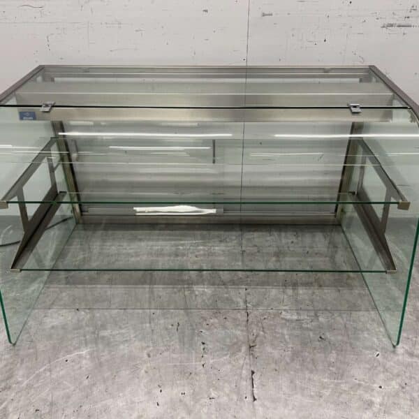 Glazen kap Buffet glas met verlichting 122 cm 230V Horeca