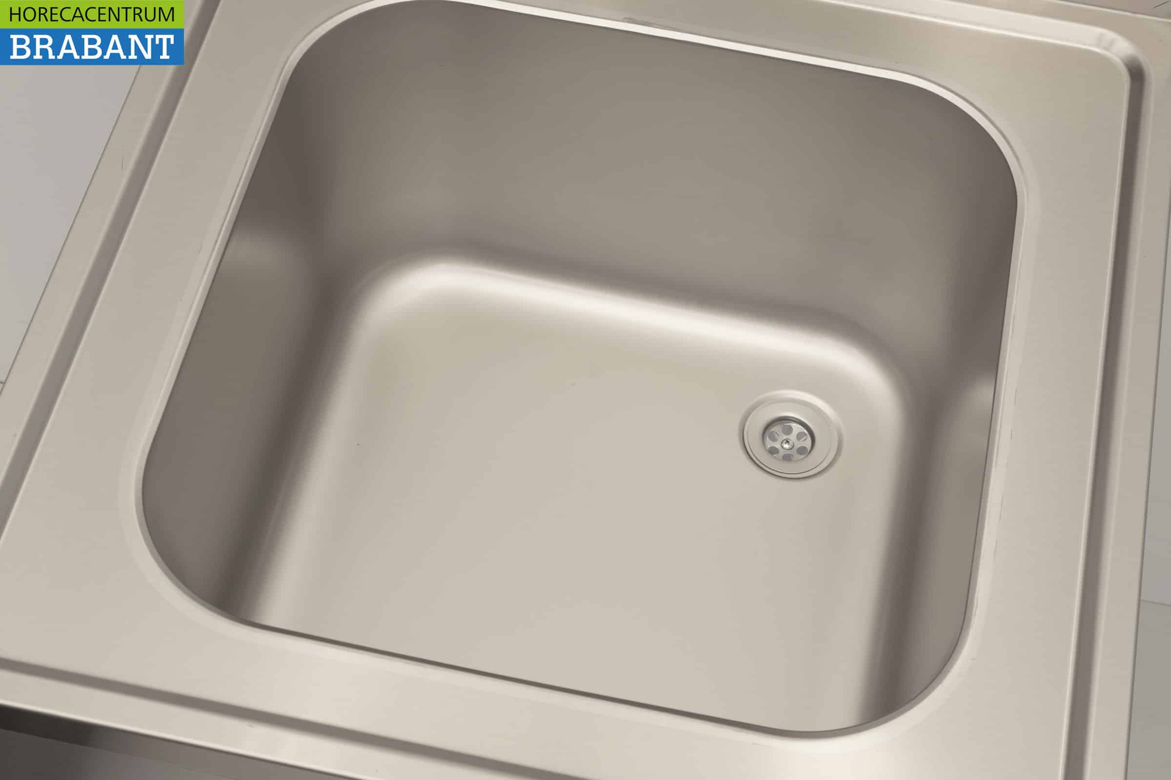HCB RVS Spoeltafel Spoelbak Premium-line 70 x 70 cm Gelast model Horeca - Afbeelding 4