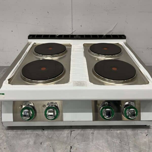 RVS RM Gastro Elektrisch fornuis kookplaat 4 pitten 400V 80 cm Horeca