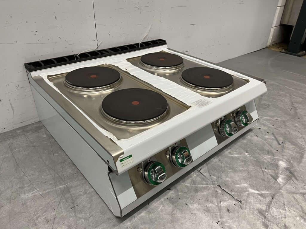 RVS RM Gastro Elektrisch fornuis kookplaat 4 pitten 400V 80 cm Horeca - Afbeelding 4