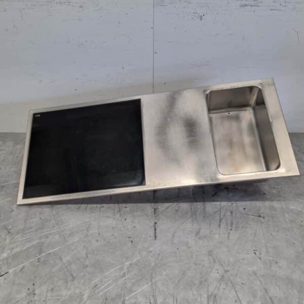 RVS Rieber Warmhoudplaat met bain marie 1/1 GN 230V 144 cm Horeca