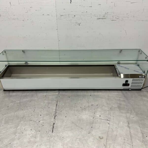 HCB RVS Opzetvitrine Opzet koelvitrine saladière 9 x 1/4 GN 180 cm Horeca
