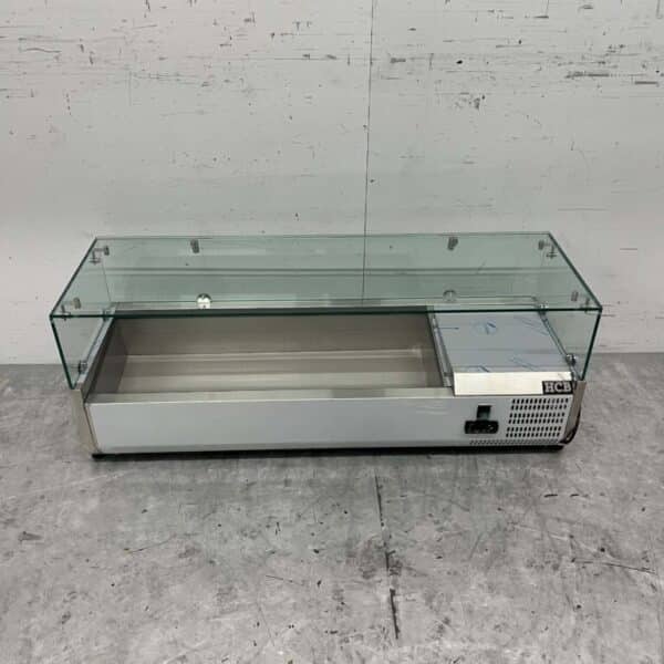 HCB RVS Opzetvitrine Opzet koelvitrine saladière 3 x 1/3 en 1 x 1/2 GN 120 cm Horeca