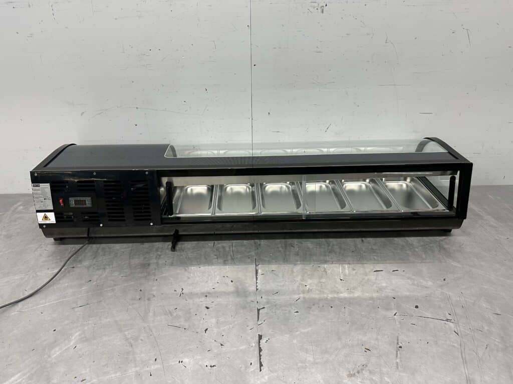 HCB Sushivitrine Tapasvitrine Opzet koelvitrine 6 x 1/3 GN 152,5 cm 230V Horeca - Afbeelding 5