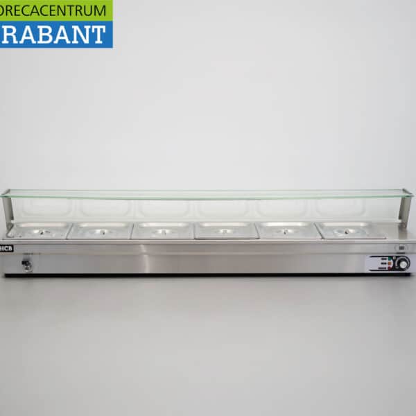 HCB RVS Bain marie 6 x 1/2 GN 175 cm 230V Horeca