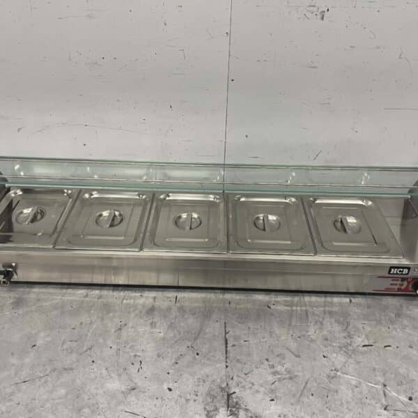 HCB RVS Bain marie 5 x 1/2 GN 148,5 cm 230V Horeca