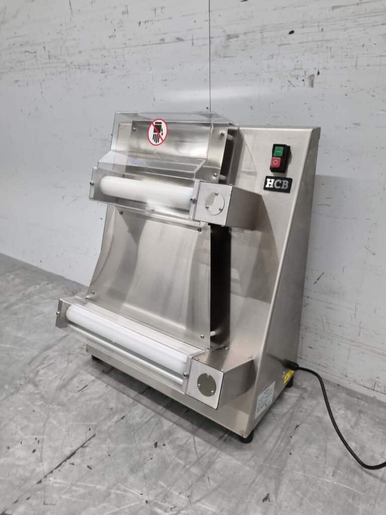 HCB RVS Deegroller Uitrolmachine Dubbele rollen 42 cm 230V Horeca Pizzeria Bakkerij - Afbeelding 2