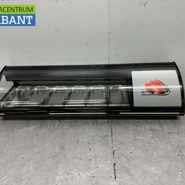 HCB Sushivitrine Tapasvitrine Opzet koelvitrine 6 x 1/3 GN 148,3 cm 230V Horeca