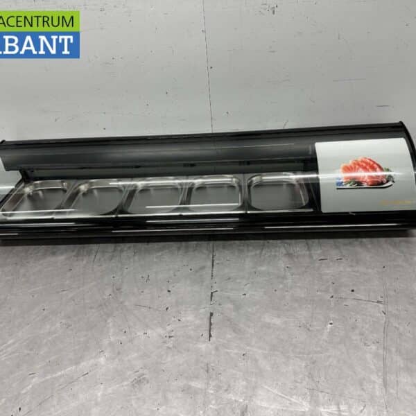 HCB Sushivitrine Tapasvitrine Opzet koelvitrine 5 x 1/2 GN 175,4 cm 230V Horeca