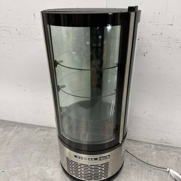 HCB RVS Ronde koelvitrine Gebaksvitrine 100 liter 230V Horeca
