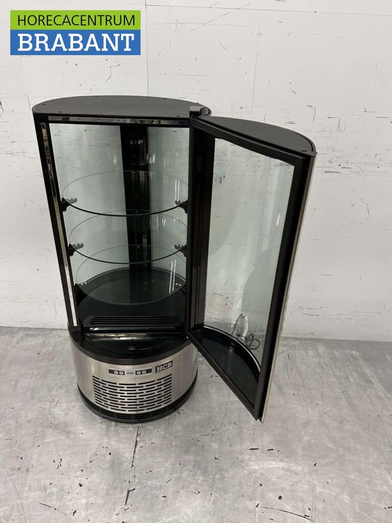 HCB RVS Ronde koelvitrine Gebaksvitrine 100 liter 230V Horeca - Afbeelding 5