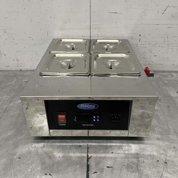 RVS Chocoladesmelter Chocoladewarmer Sauzenwarmer 4 x 1/6 GN gastronorm 230V Horeca