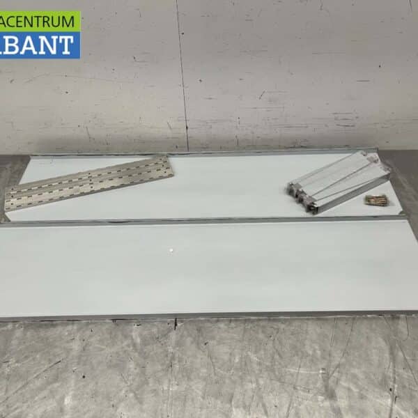 HCB RVS Dubbel wandschap schap 160 x 40 cm Horeca