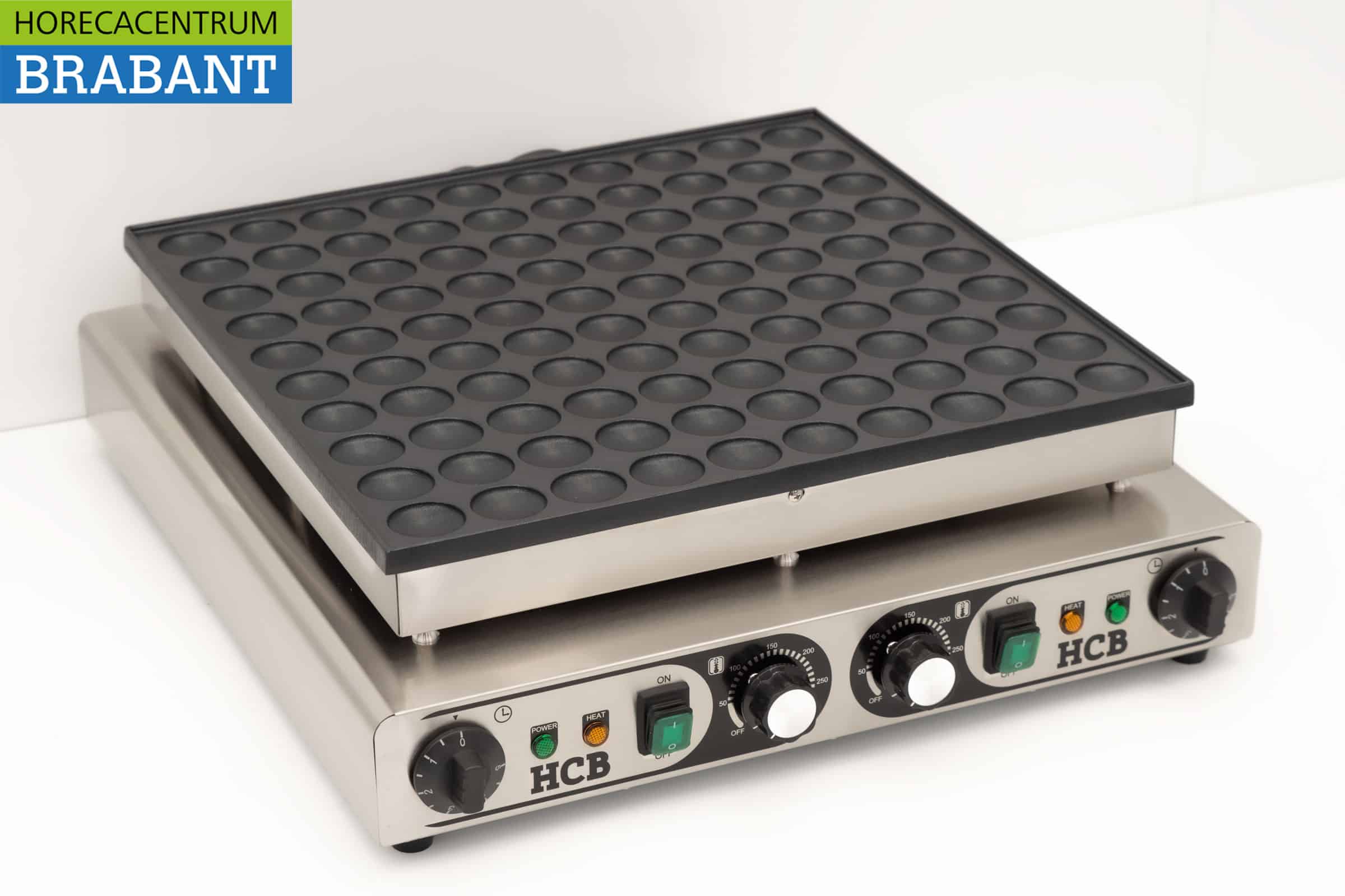 HCB RVS Poffertjesplaat Poffertjesbakplaat 100 dops 230V Horeca - Afbeelding 3