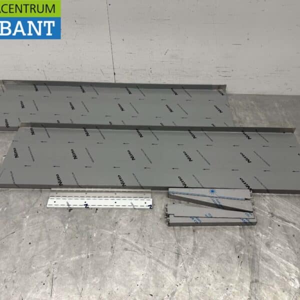RVS Dubbel wandschap schap 160 x 40 cm Horeca