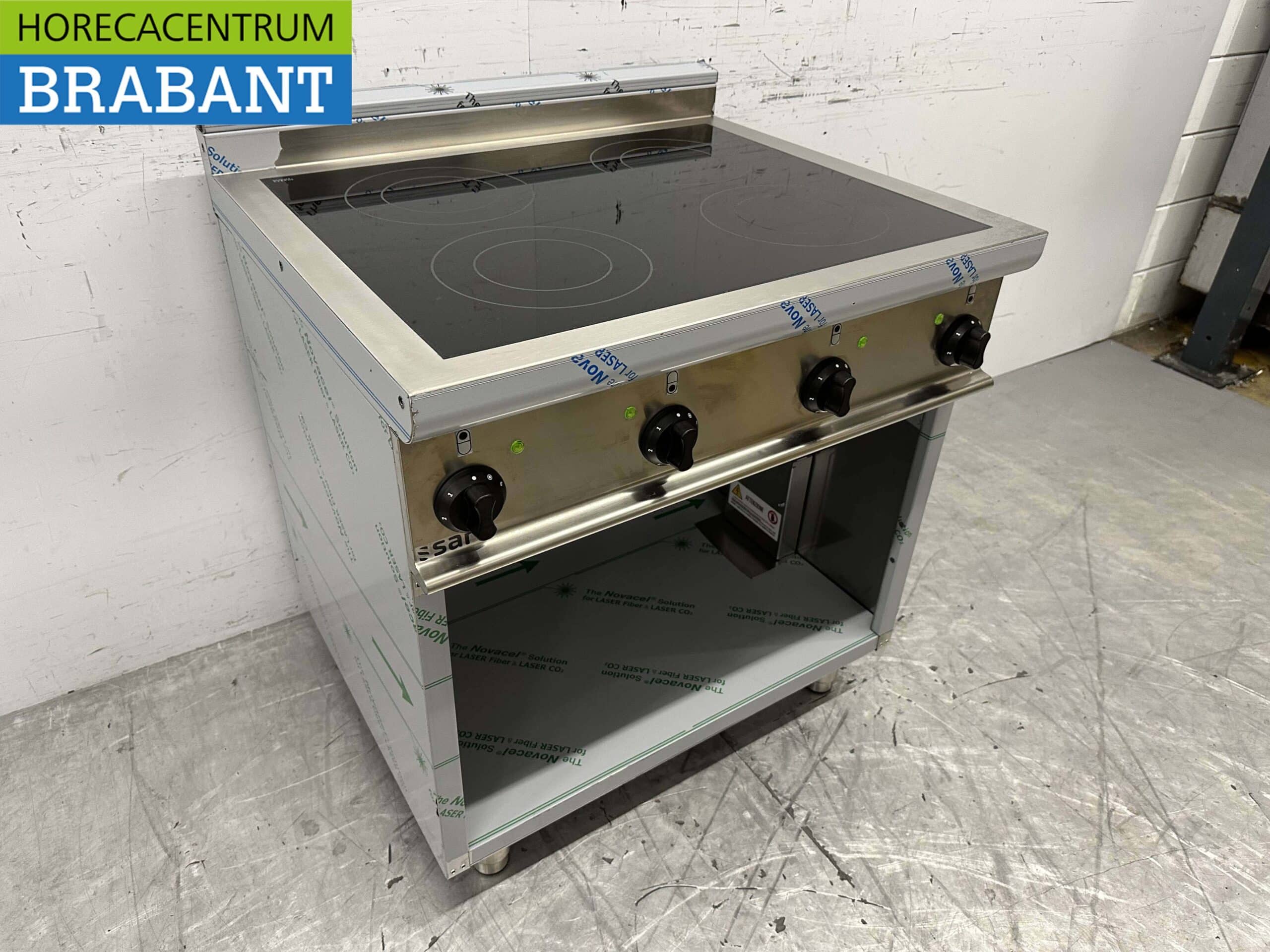 RVS Saro Keramisch fornuis kookplaat 4 pitten 400V 80 cm Horeca - Afbeelding 4