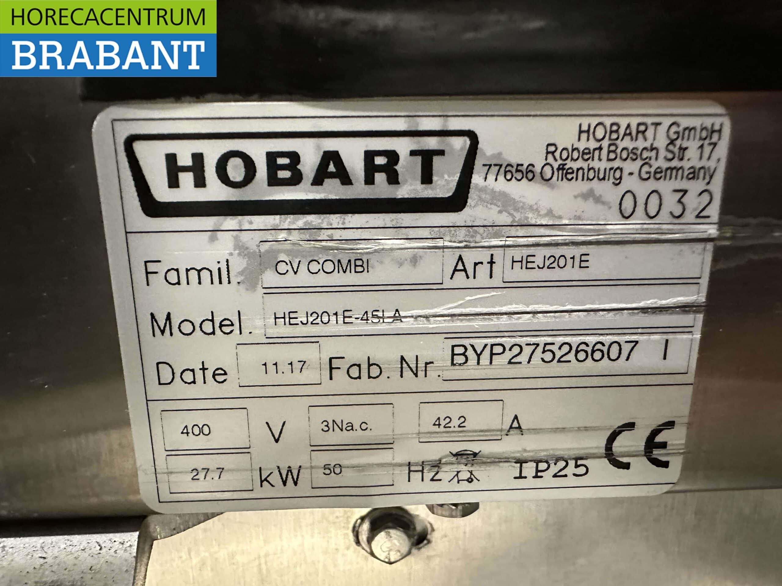 RVS Hobart HEJ201E Combisteamer Steamer 20 x 1/1 GN/gastronorm 400V Horeca - Afbeelding 10