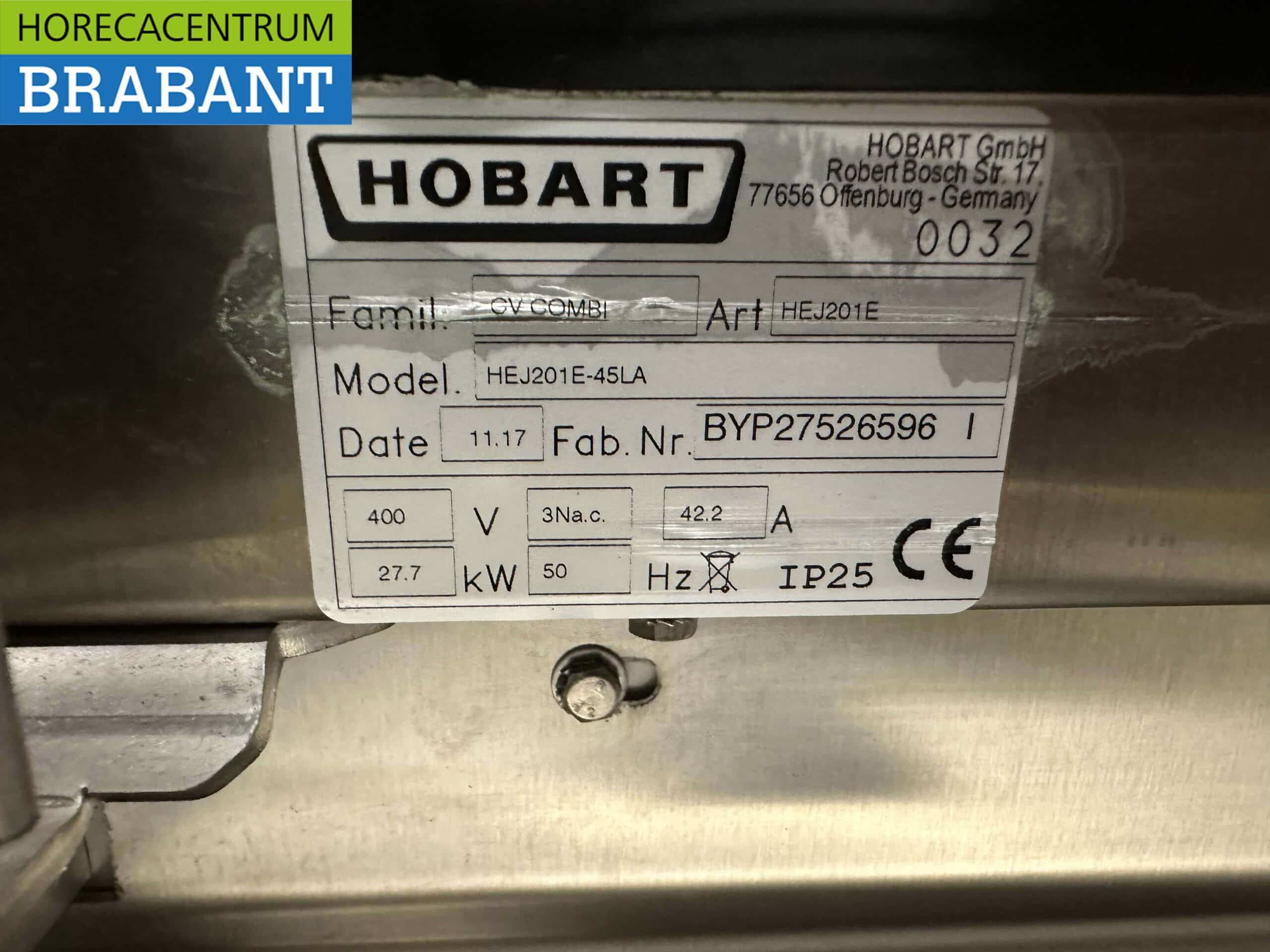 RVS Hobart HEJ201E Combisteamer Steamer 20 x 1/1 GN/gastronorm 400V Horeca - Afbeelding 11