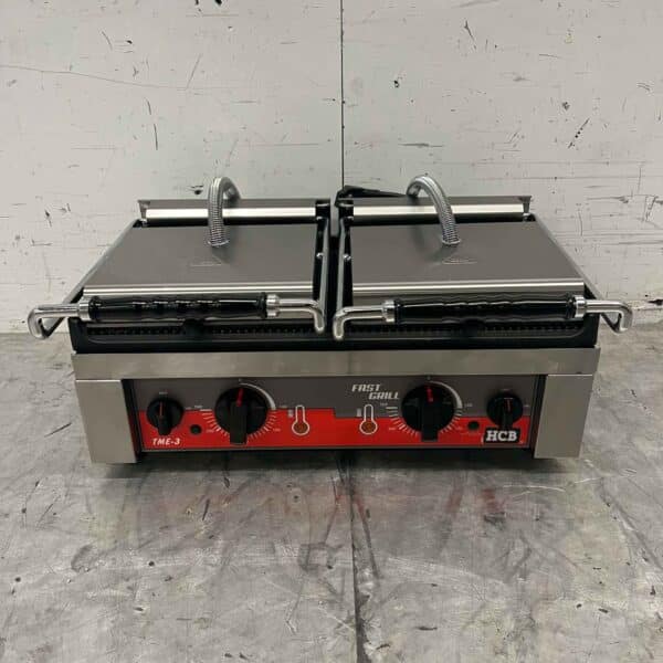 RVS Dubbele Contactgrill Paninigrill Grill 230V Horeca