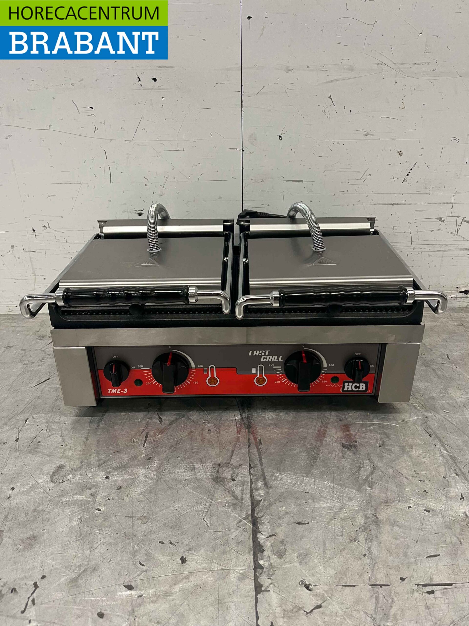RVS Dubbele Contactgrill Paninigrill Grill 230V Horeca