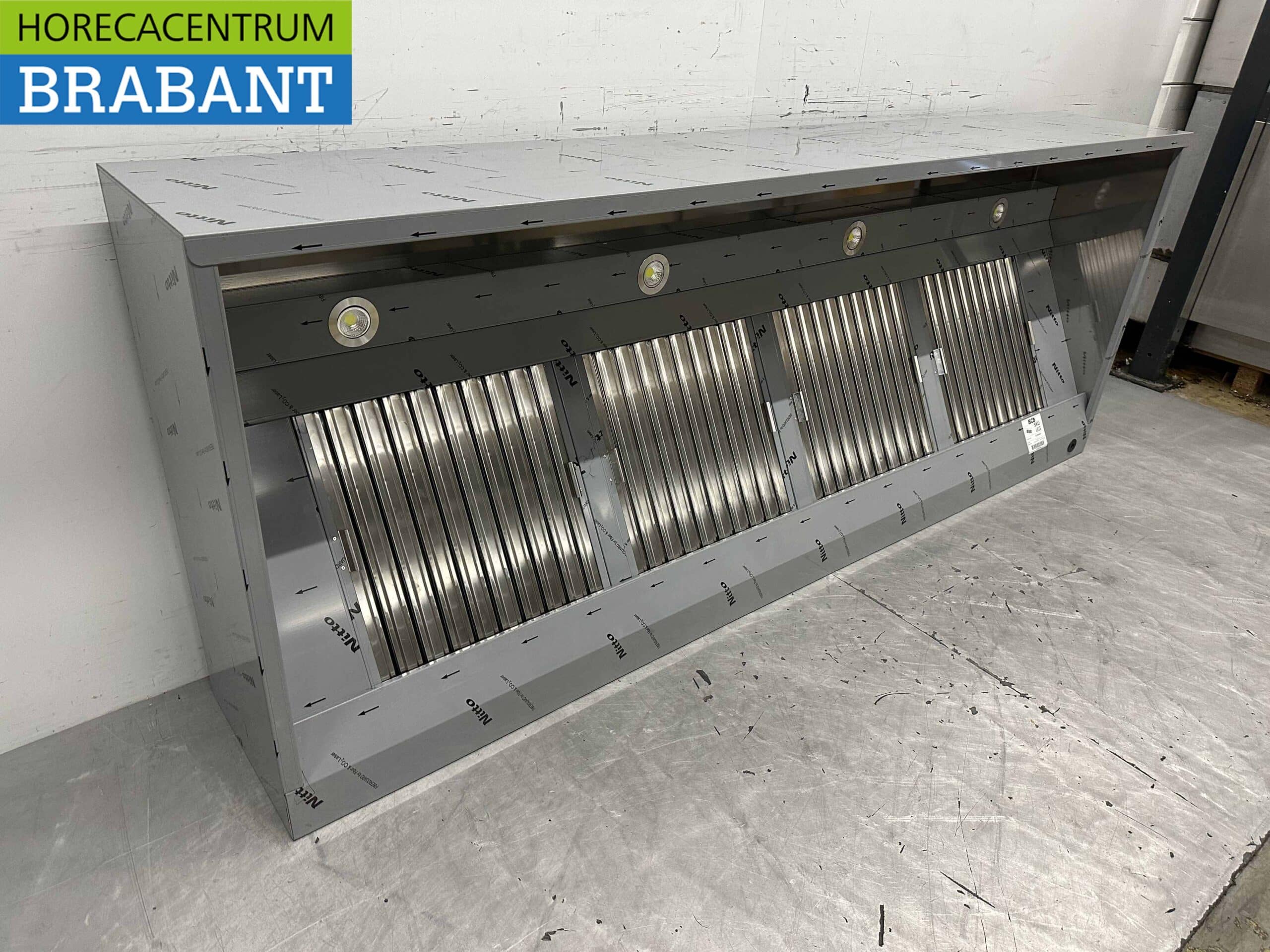 HCB RVS Afzuigkap Dampkap met lamellen filters Premium-line 250 cm Box model Doos model Horeca - Afbeelding 2