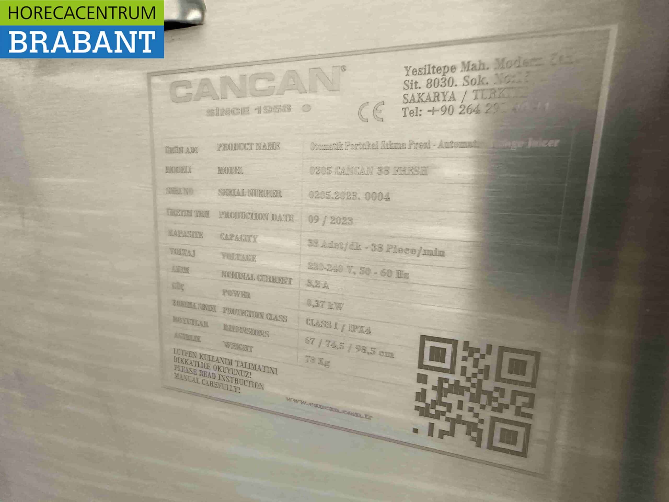 Cancan Automatische sinaasappelpers citruspers met zelfbedieningssysteem 230V Horeca - Afbeelding 7