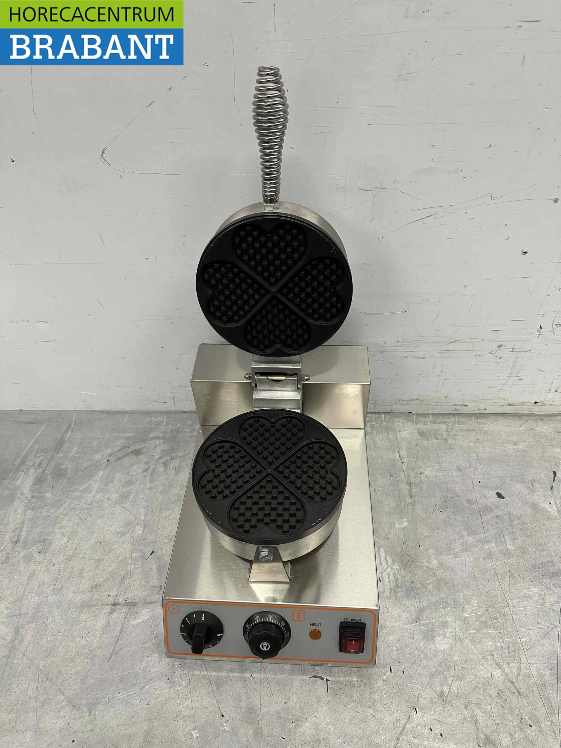 HCB RVS Wafelijzer hartjes met timer 230V Horeca - Afbeelding 5