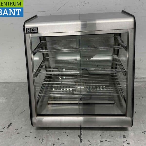 HCB RVS Warmhoudvitrine Warmtevitrine 63,5 cm 230V Horeca