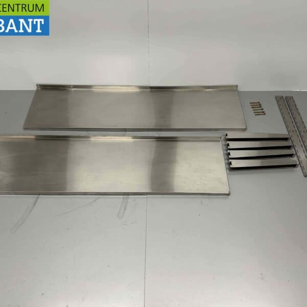 HCB RVS Dubbel Wandschap Schap Basic-line 150 x 40 cm Horeca