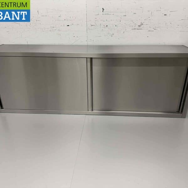HCB RVS Wandkast Kast Premium-line 2 Schuifdeuren 200 cm Horeca