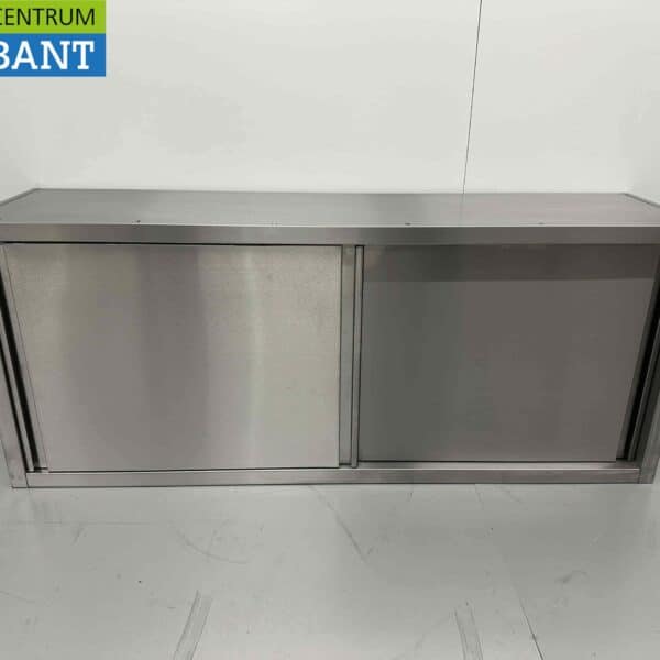 HCB RVS Wandkast Kast Premium-line 2 Schuifdeuren 160 cm Horeca